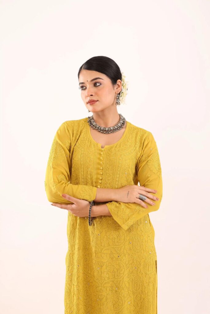 Why Should You Buy Yellow Chikankari Kurtis for This Wedding Season?
